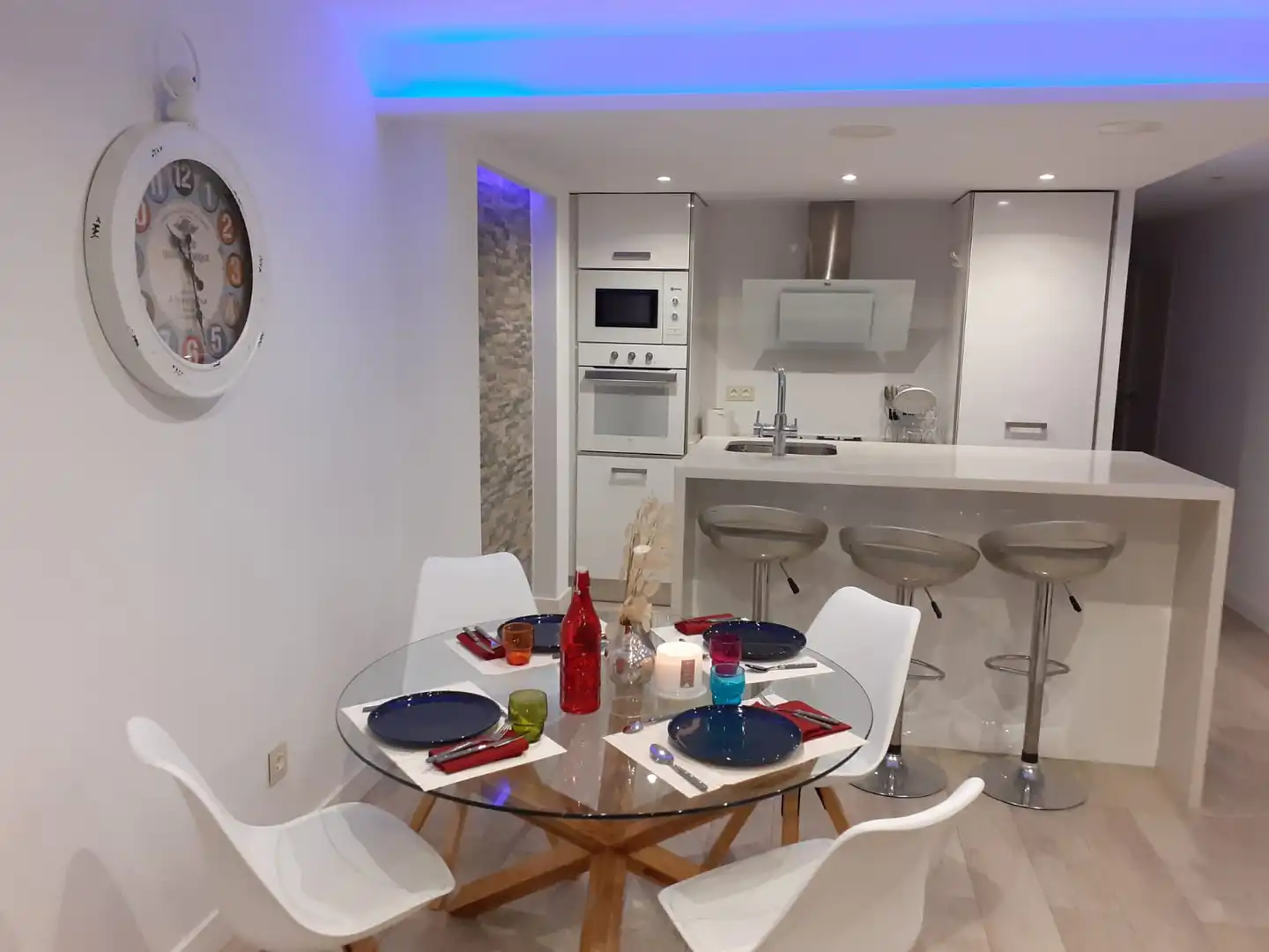 Cocina de Piso de alquiler en Benidorm con Aire acondicionado, Amueblado y Horno
