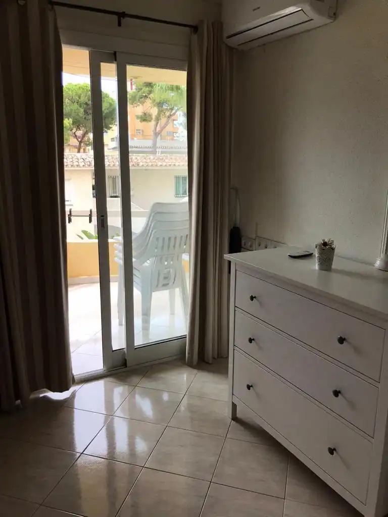 Terrassa de Apartament de lloguer en Benalmádena amb Aire condicionat i Moblat