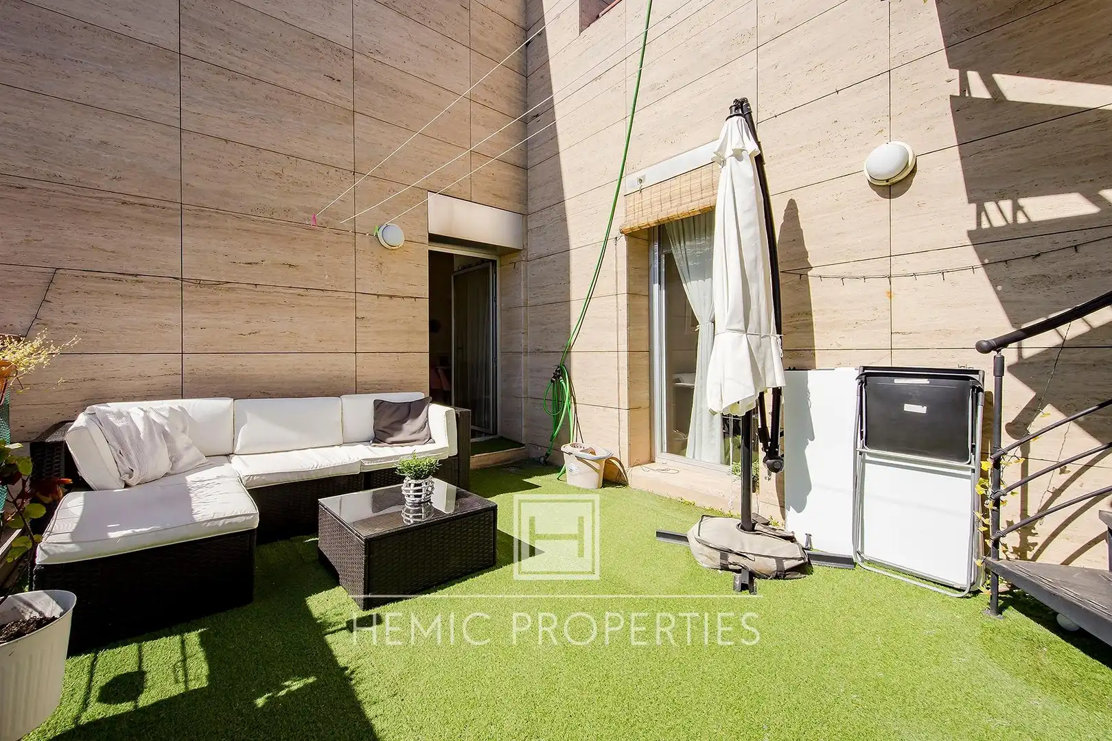 Terrasse von Dachboden zum Verkauf in Tres Cantos mit Klimaanlage, Privatgarten und Terrasse