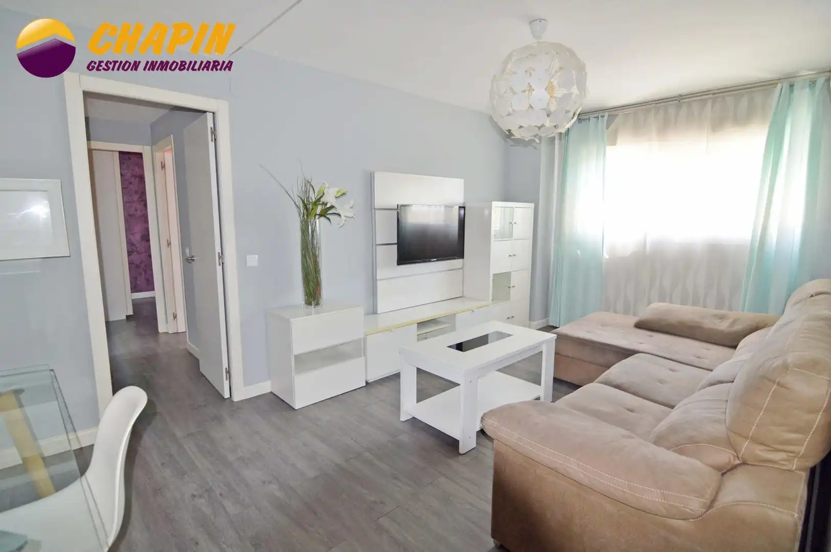 Sala de estar de Piso en venta en Jerez de la Frontera con Aire acondicionado, Trastero y Amueblado