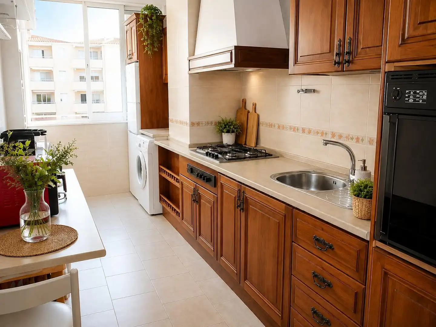 Kitchen of Flat for rent in Málaga  with Private garden, Terrace and Furnished