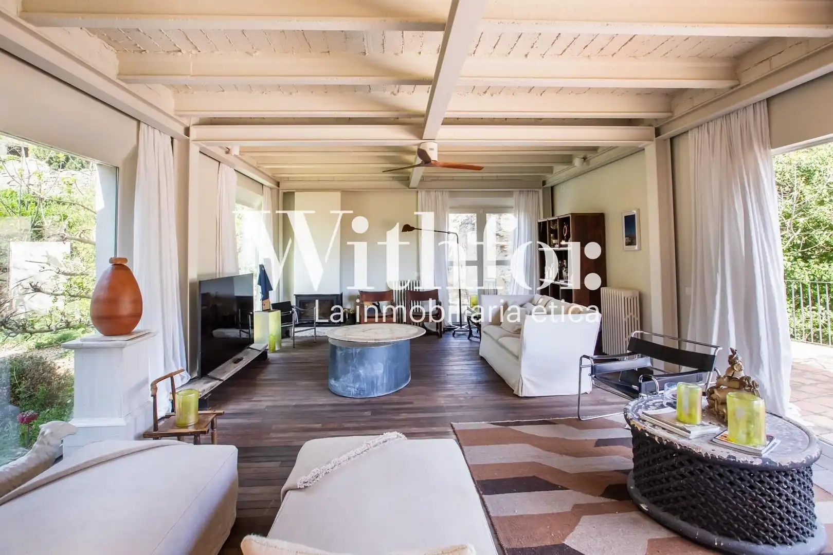 Sala de estar de Casa o chalet en venta en La Pera con Calefacción, Jardín privado y Terraza