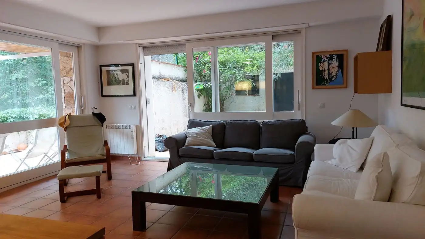 Sala d'estar de Apartament en venda en Santa Cristina d'Aro amb Calefacció, Terrassa i Piscina