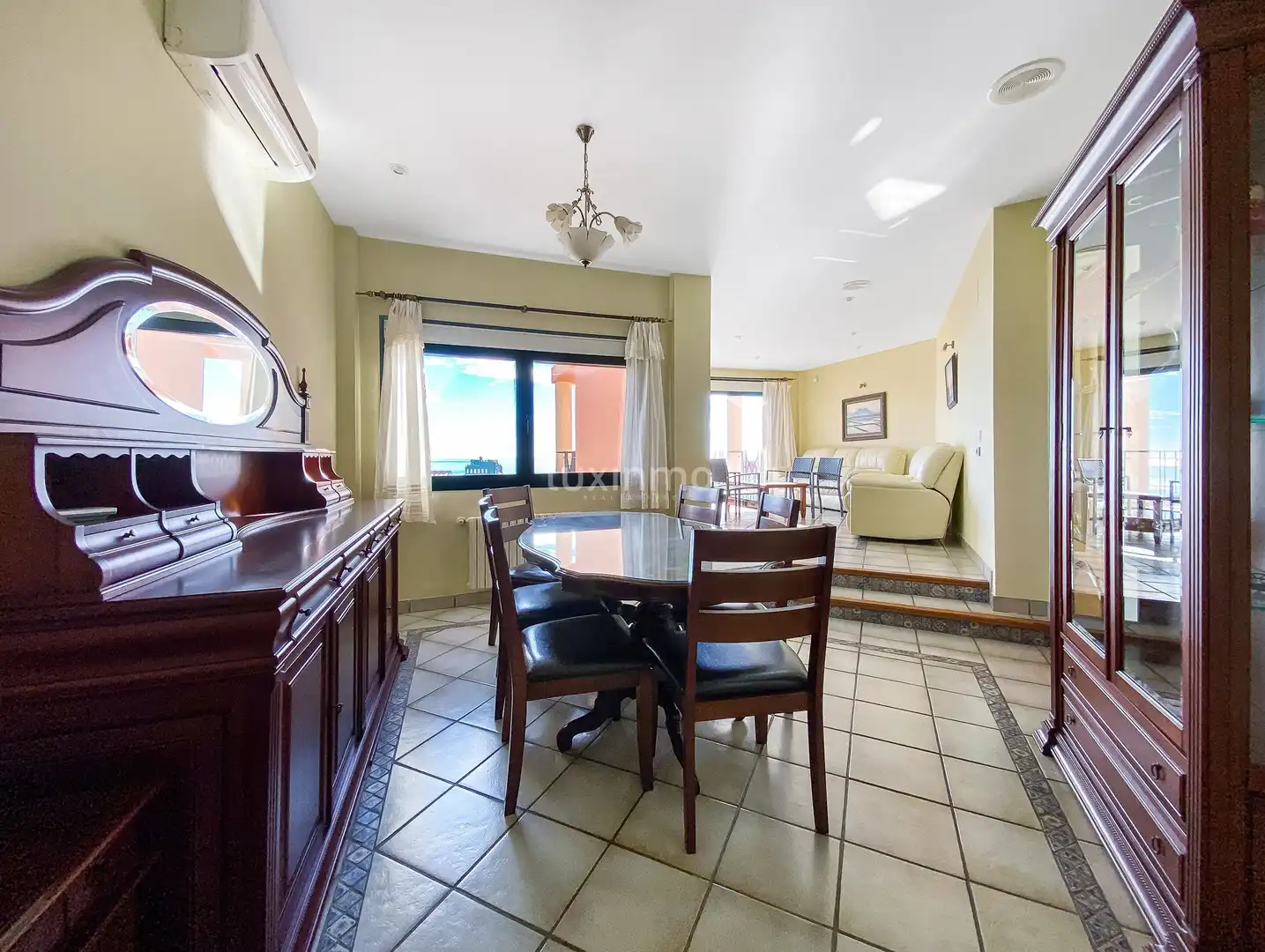 Dining room of Houses for sale in Calpe / Calp  with Air Conditioner, Heating and Terrace
