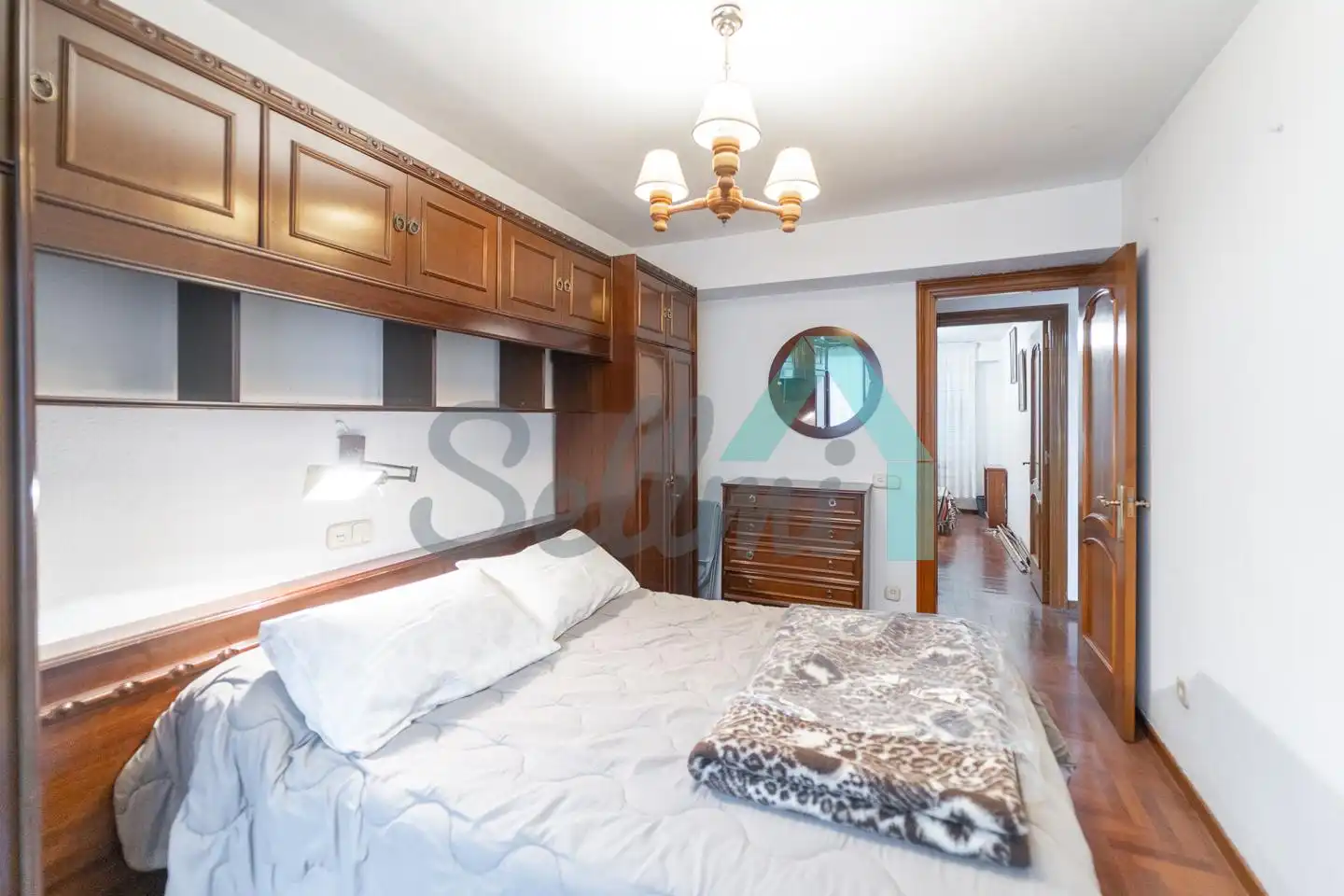 Bedroom of Flat for rent in Gijón   with Heating, Parquet flooring and Furnished