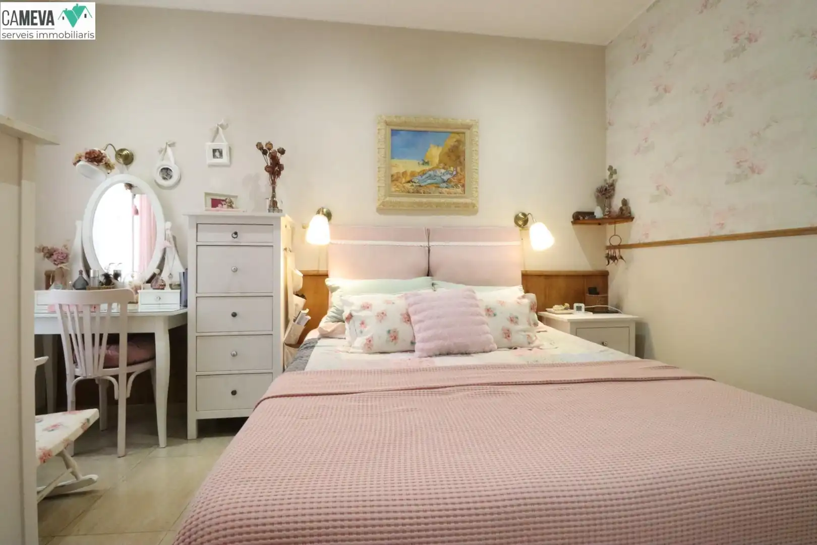 Schlafzimmer von Erdgeschoss zum Verkauf in Badalona mit Klimaanlage, Heizung und Terrasse