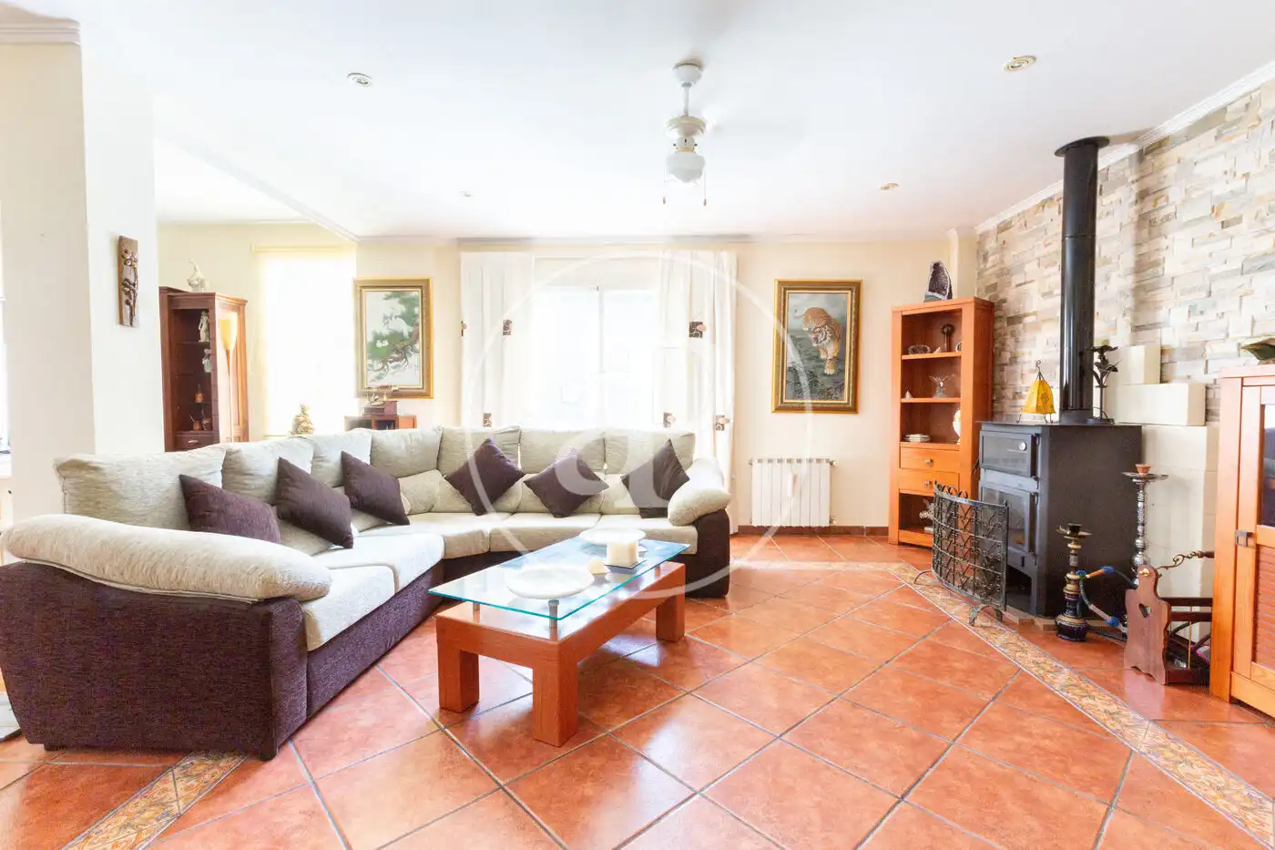 Sala de estar de Casa o chalet en venta en Chiva con Calefacción, Jardín privado y Terraza