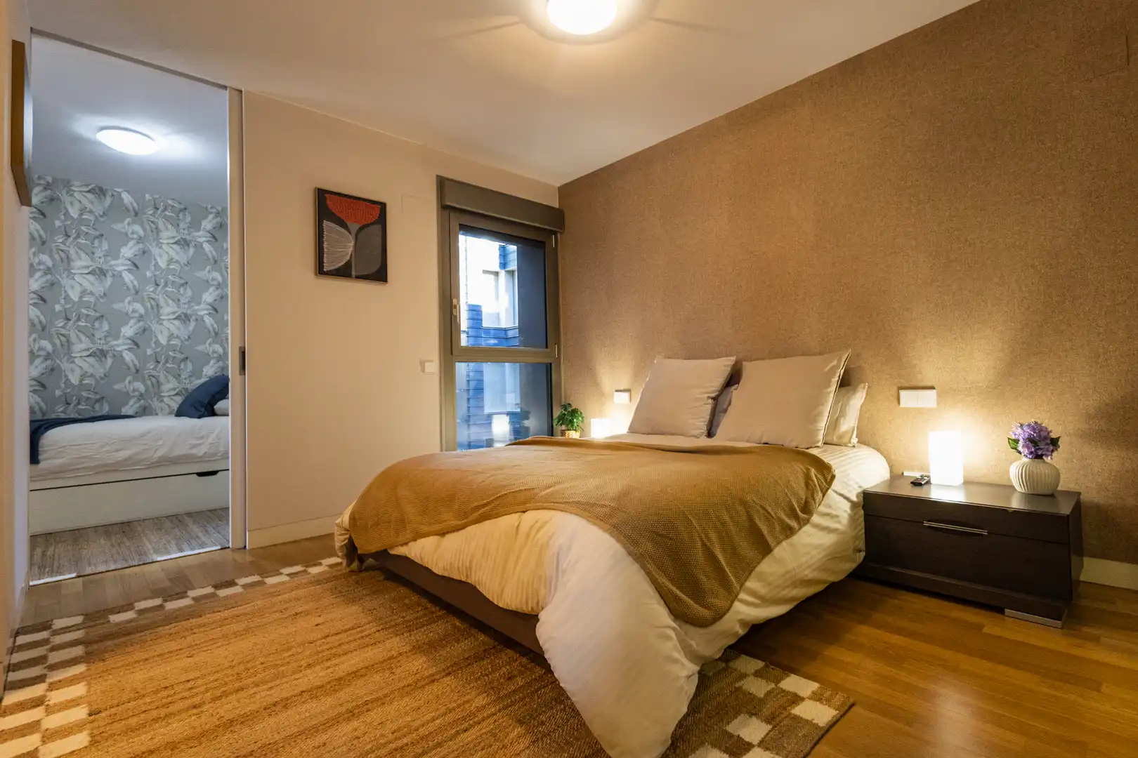 Bedroom of Flat for rent in Zaragoza  with Air Conditioner, Heating and Furnished