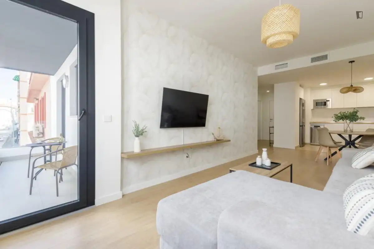 Living room of Apartments for rent in Málaga  with Air Conditioner, Furnished and Oven