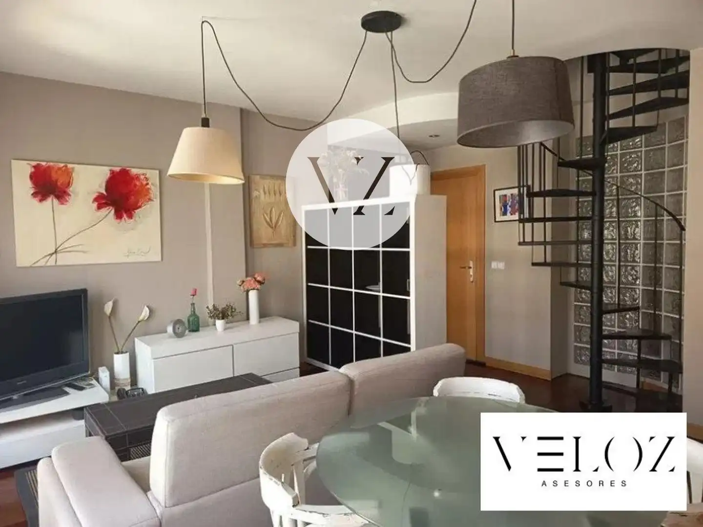 Wohnzimmer von Maisonette zur Miete in Salamanca mit Heizung und Waschmaschine