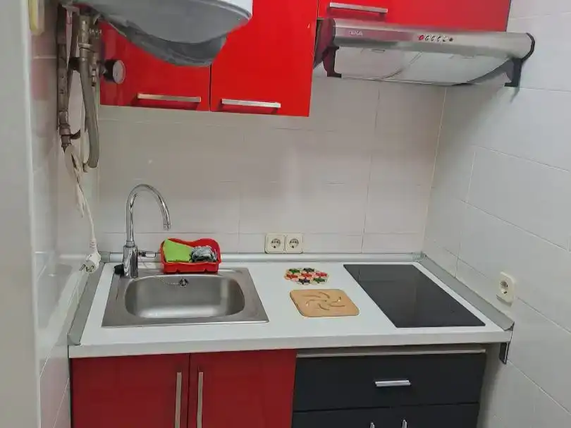 Kitchen of Study for rent in Madrid  with Furnished and Balcony