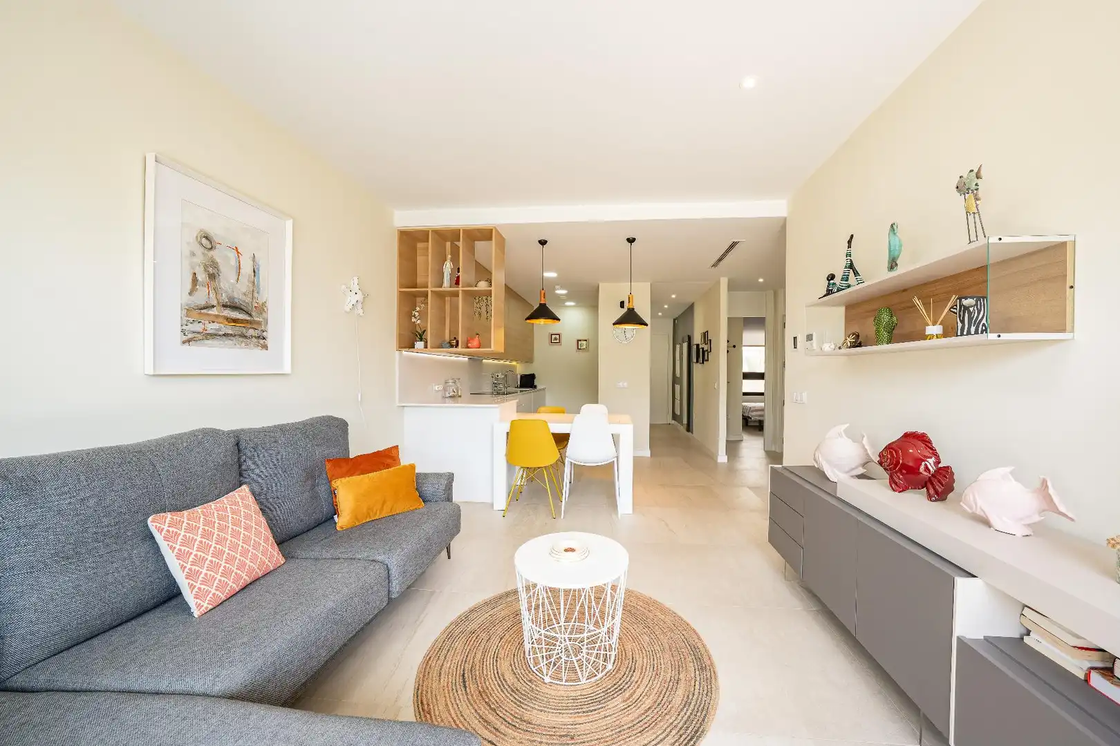 Sala d'estar de Dúplex en venda en Finestrat amb Aire condicionat, Calefacció i Jardí privat