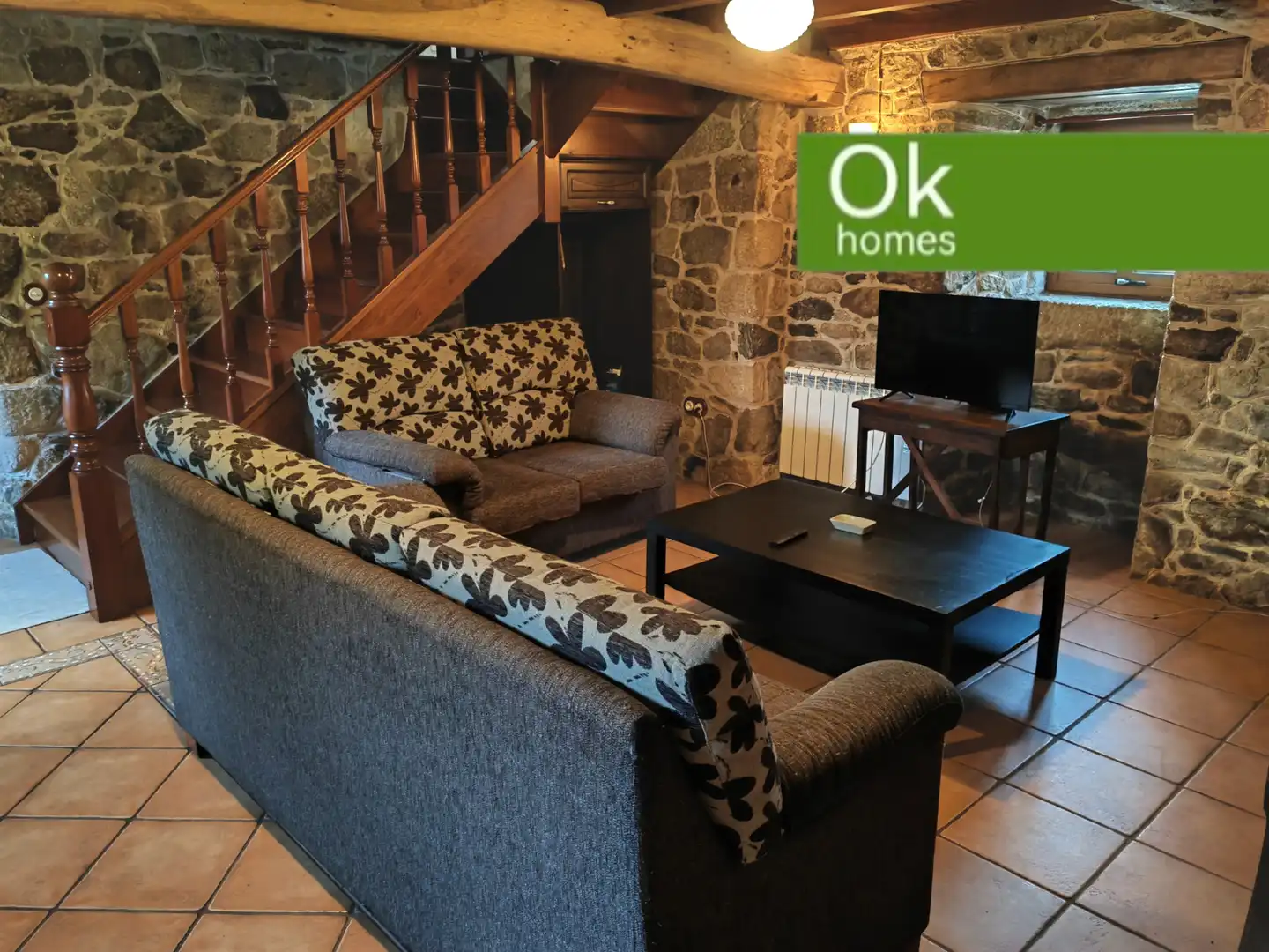 Wohnzimmer von Country house zum Verkauf in Guitiriz mit Heizung, Parkett und Abstellraum