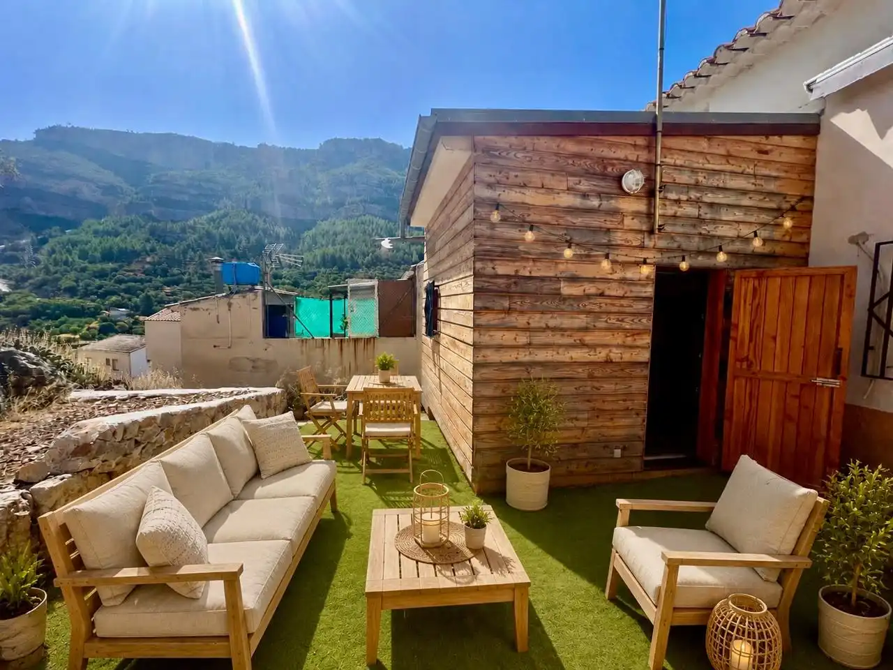 Terrassa de Casa o xalet en venda en Cortes de Pallás amb Aire condicionat, Parquet i Moblat
