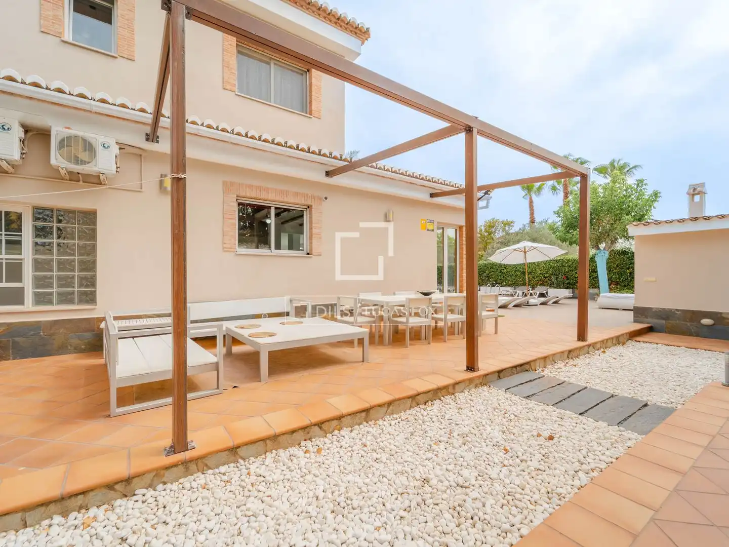 Terrassa de Casa o xalet de lloguer en Bétera amb Aire condicionat, Jardí privat i Moblat