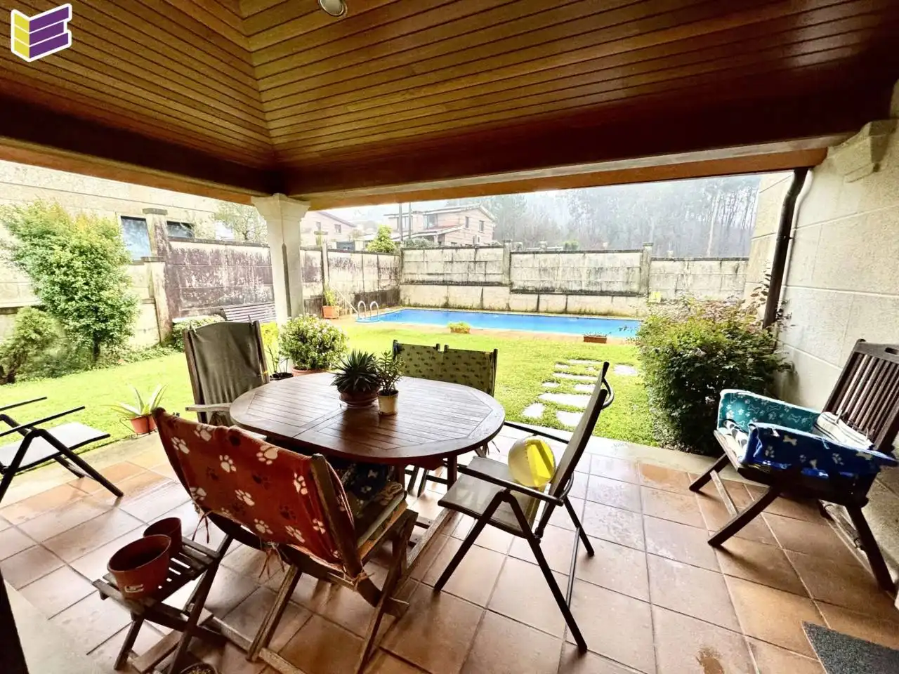 Terrassa de Casa o xalet en venda en O Porriño   amb Calefacció, Jardí privat i Parquet
