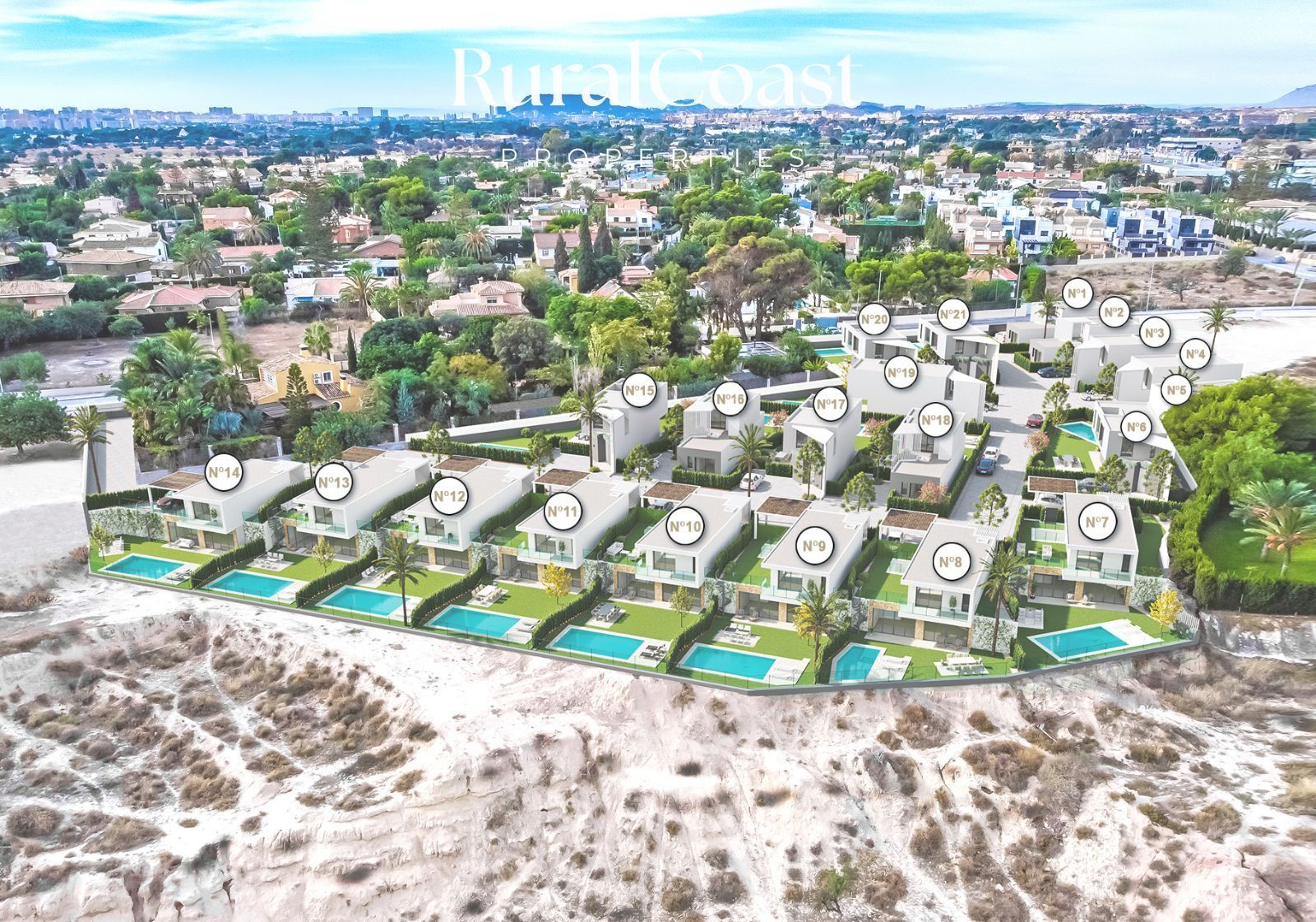 Vista exterior de Casa o xalet en venda en Sant Joan d'Alacant amb Aire condicionat, Calefacció i Jardí privat