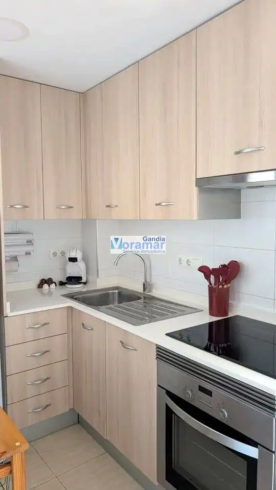 Cocina de Apartamento de alquiler en Gandia con Aire acondicionado y Amueblado