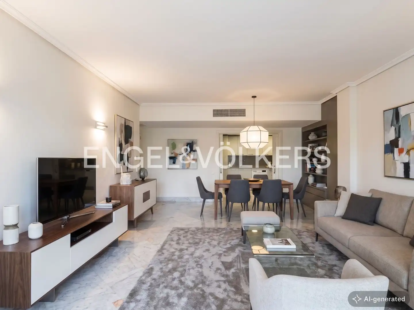 Living room of Flat for rent in Madrid  with Air Conditioner, Heating and Parquet flooring