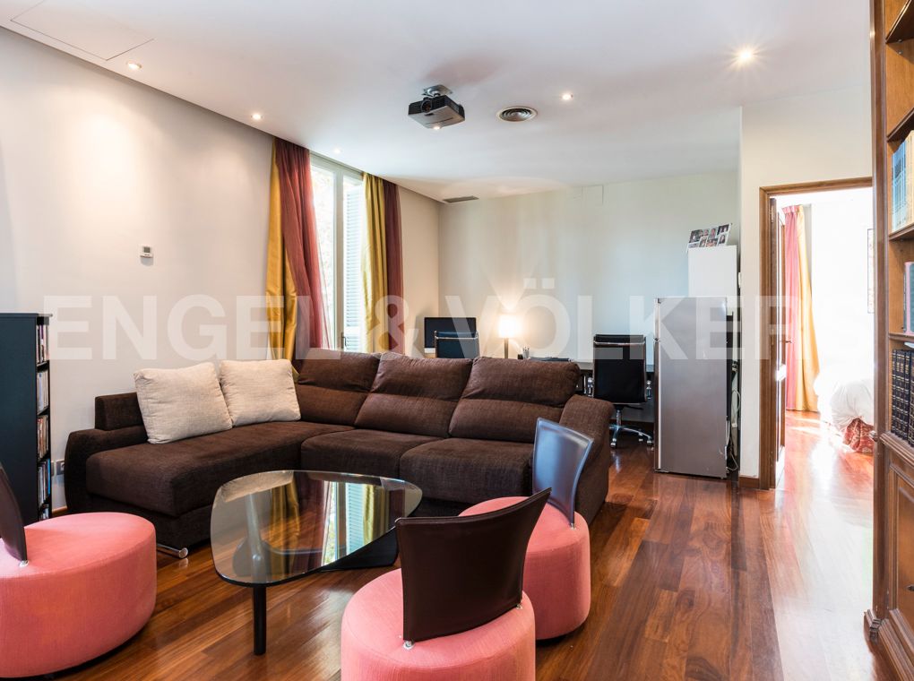 Sala de estar de Casa o chalet en venta en  Barcelona Capital con Aire acondicionado, Calefacción y Parquet