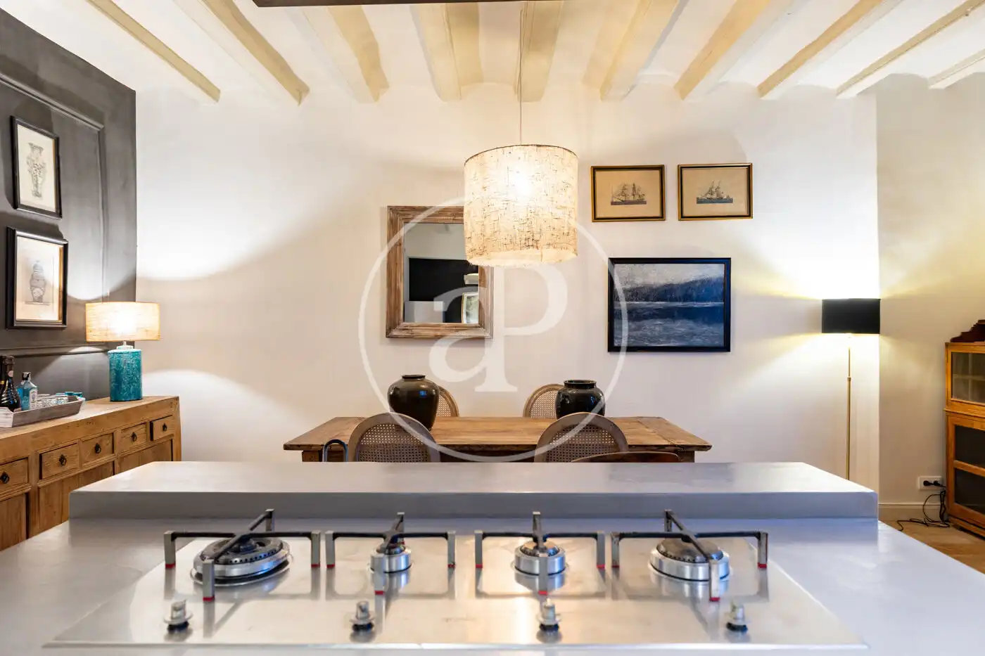 Kitchen of Flat for sale in Barcelona  with Heating, Furnished and Balcony