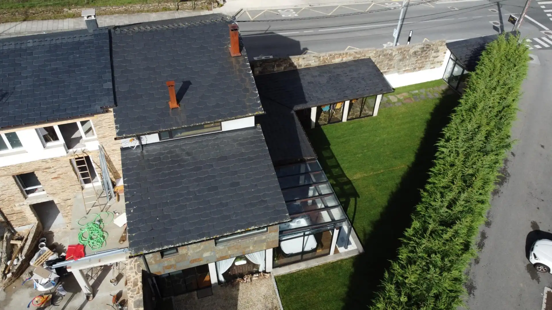 Vista exterior de Casa o chalet en venta en Lugo con Calefacción, Jardín privado y Jacuzzi