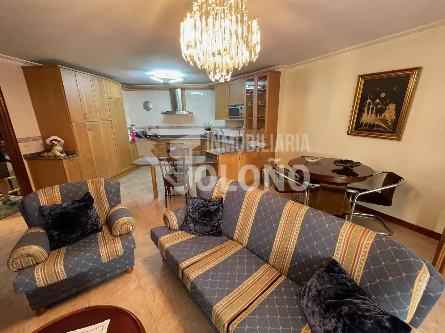 Sala de estar de Casa adosada en venta en San Asensio con Calefacción, Parquet y Trastero