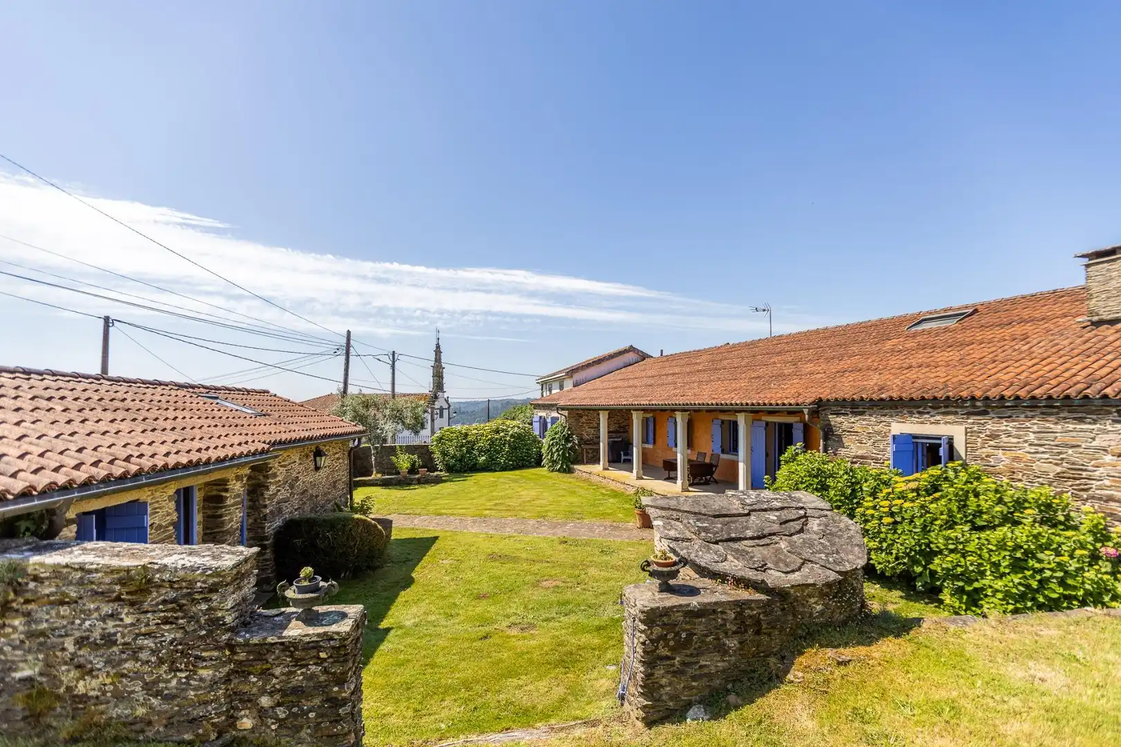 Vista exterior de Casa o chalet en venta en O Pino  con Calefacción, Jardín privado y Terraza