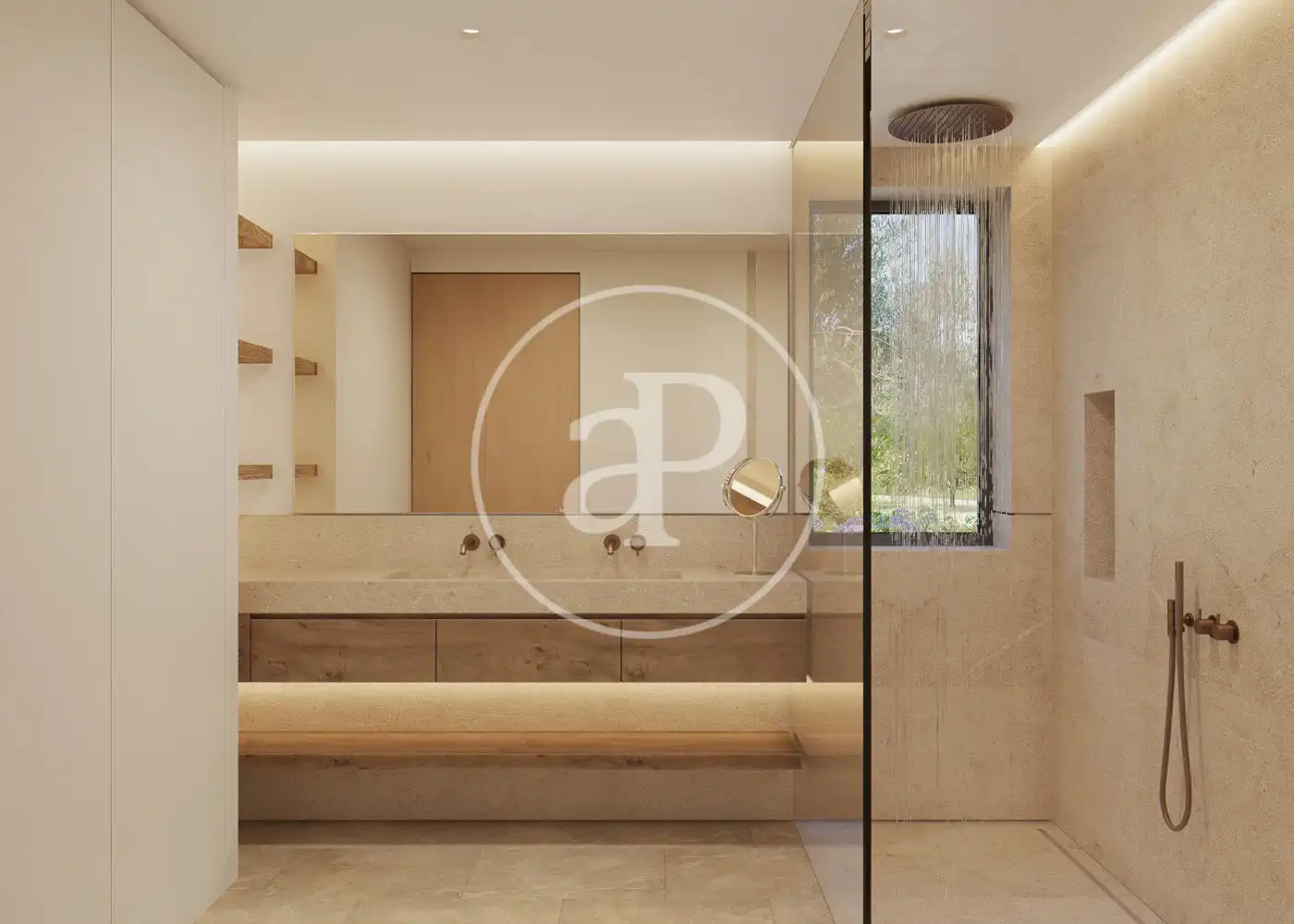 Bathroom of Houses for sale in Sant Joan  with Air Conditioner, Heating and Private garden
