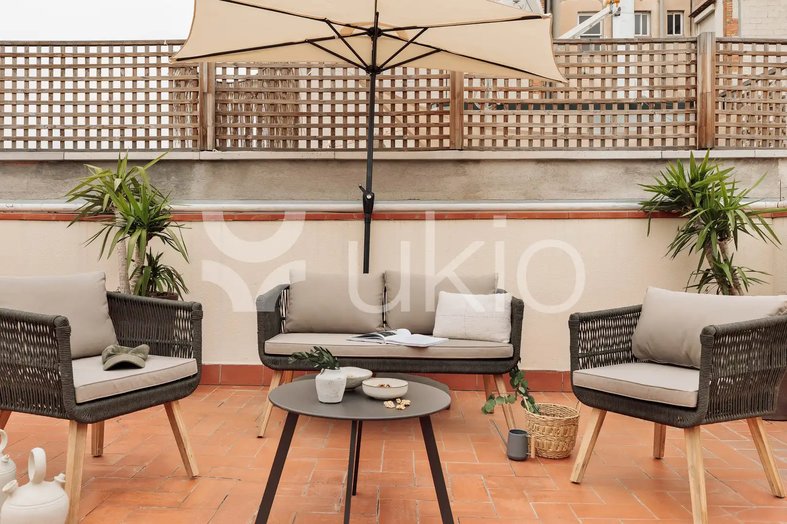 Terrassa de Apartament de lloguer en Barcelona amb Aire condicionat, Calefacció i Jardí privat