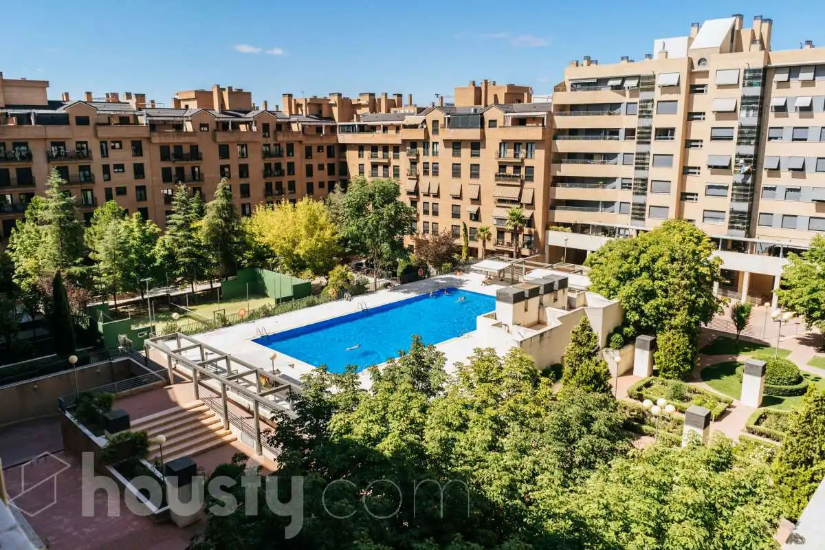 Swimming pool of Flat for rent in Madrid  with Air Conditioner, Heating and Parquet flooring