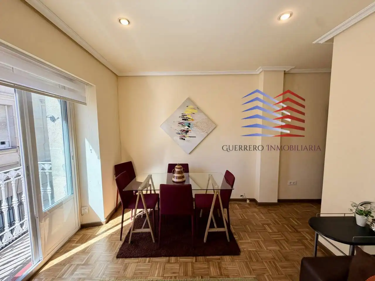 Comedor de Apartamento de alquiler en Ourense Capital  con Calefacción, Parquet y Amueblado