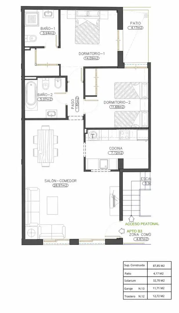 Flat with pool for sale in Burjulu - La Mulería, imagen 5