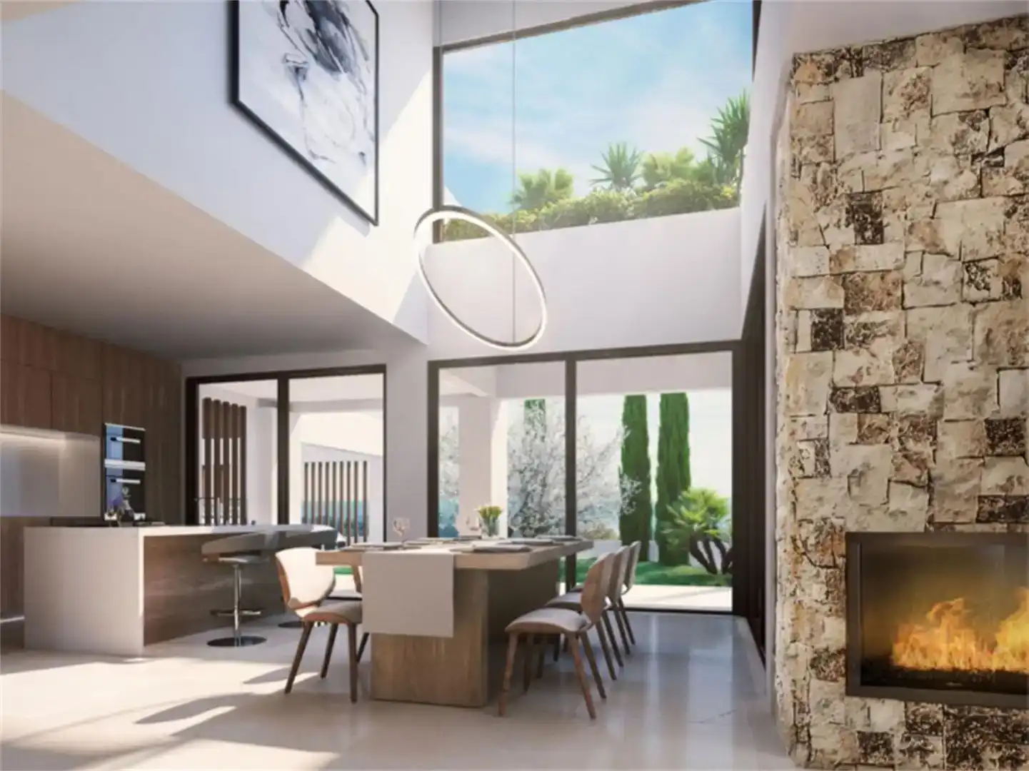 Dining room of Houses for sale in Marbella  with Air Conditioner, Swimming Pool and Balcony