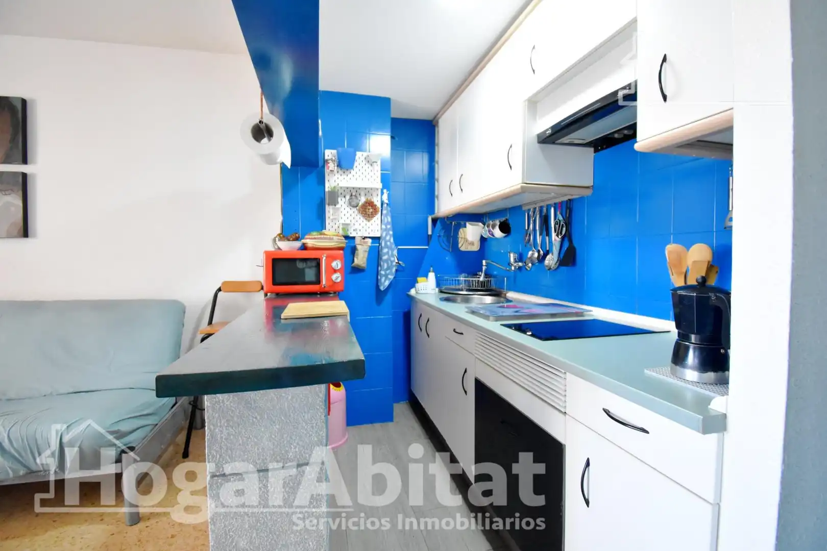 Kitchen of Flat for sale in Bellreguard  with Terrace, Furnished and Community pool