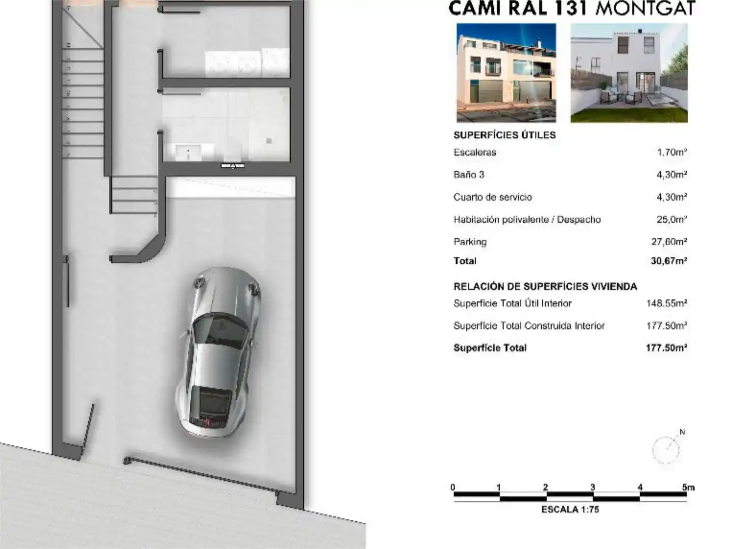 Aparcament de Casa o xalet en venda en Montgat amb Aire condicionat i Balcó
