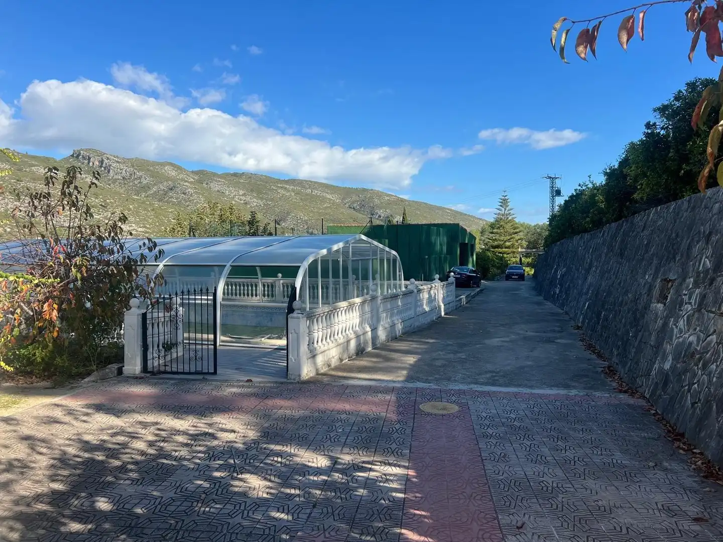 Vista exterior de Casa o chalet en venta en Agres con Jardín privado, Piscina y Amueblado