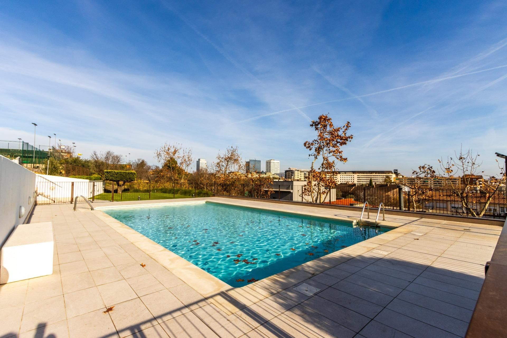 Swimming pool of Flat for sale in Sabadell  with Parquet flooring, Terrace and Storage room