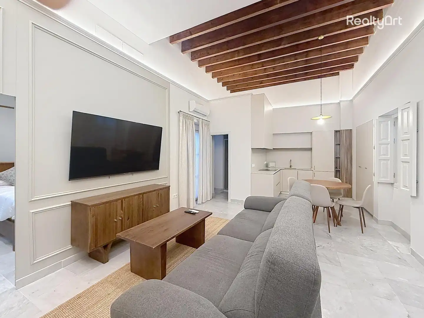 Sala de estar de Piso de alquiler en Sevilla con Aire acondicionado y Amueblado