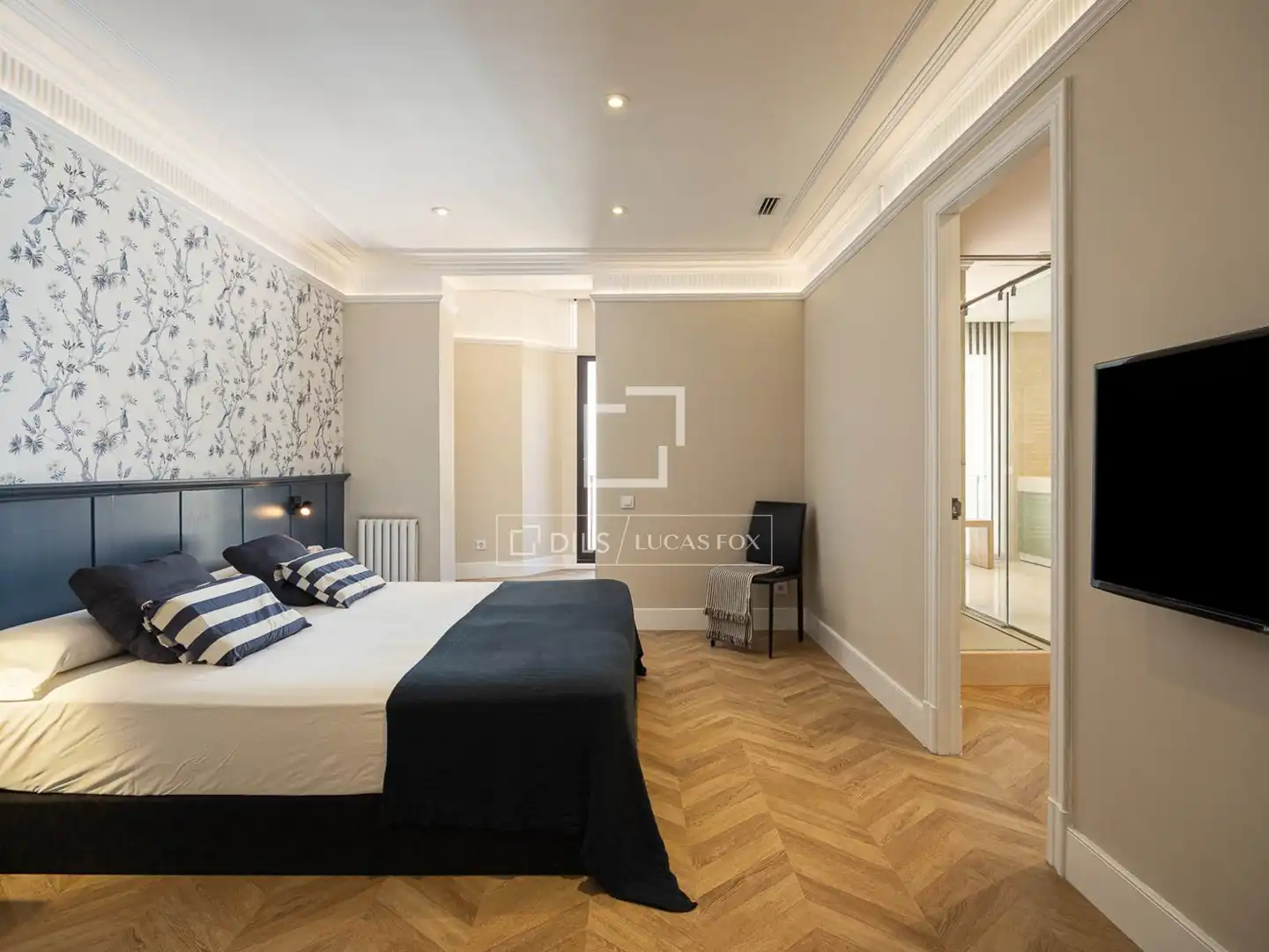 Schlafzimmer von Wohnung zum Verkauf in Barcelona mit Klimaanlage, Heizung und Parkett