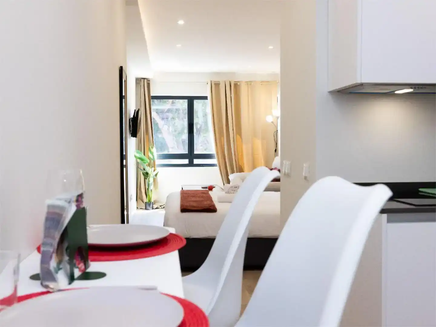 Habitación de Apartamento de alquiler en Madrid con Aire acondicionado y Amueblado