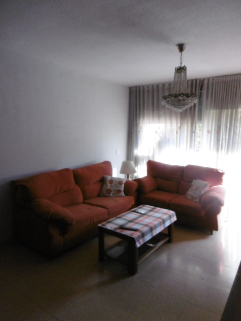 Sala d'estar de Pis en venda en  Madrid Capital amb Calefacció, Terrassa i Moblat