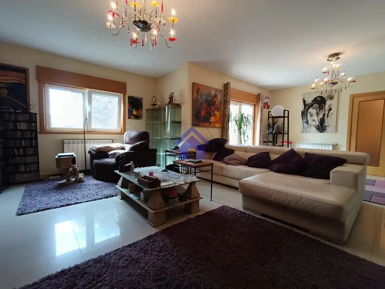 Sala de estar de Casa o chalet en venta en Tui con Calefacción, Jardín privado y Parquet
