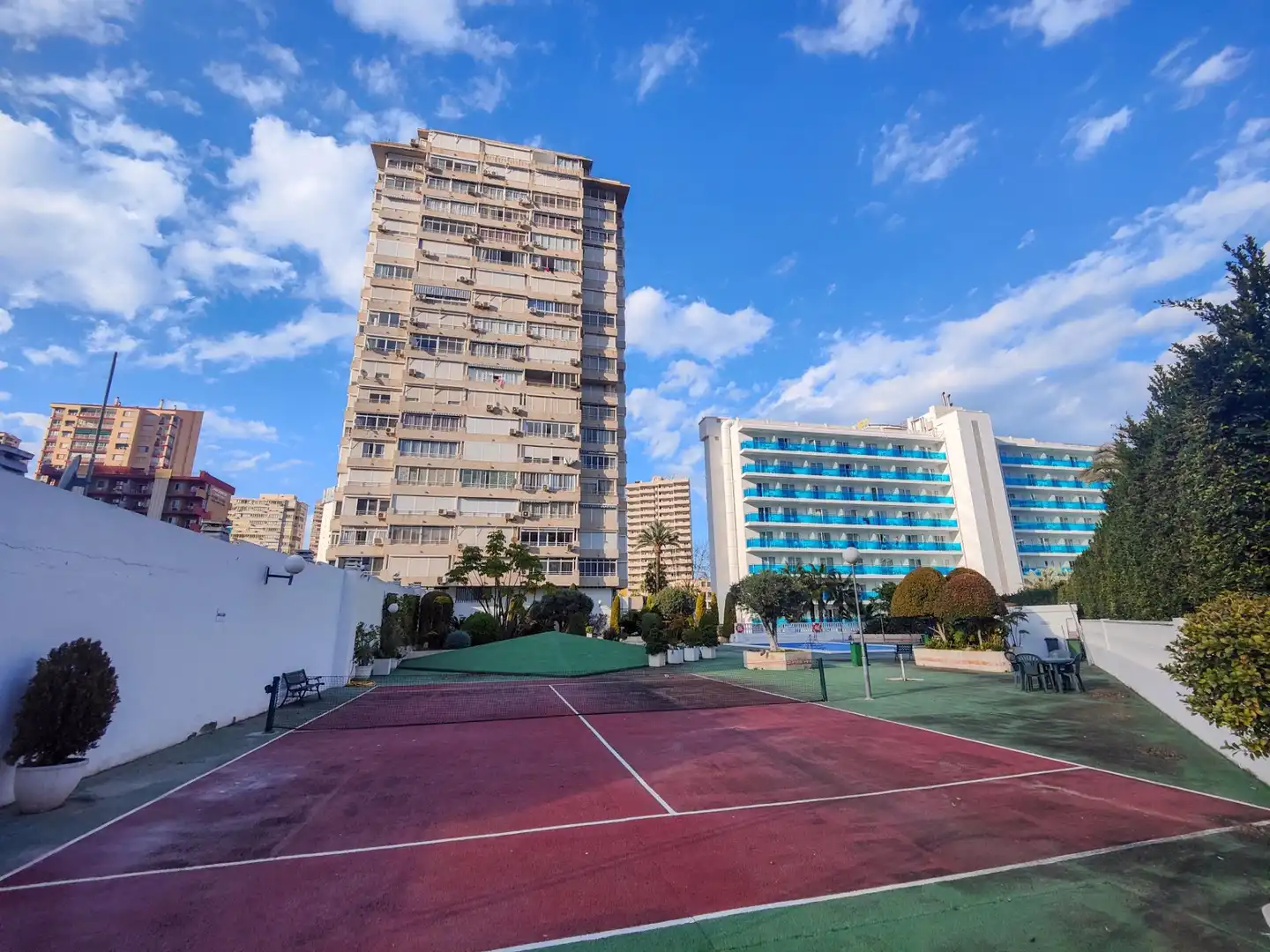 Parking of Flat for sale in Benidorm  with Air Conditioner, Private garden and Community pool