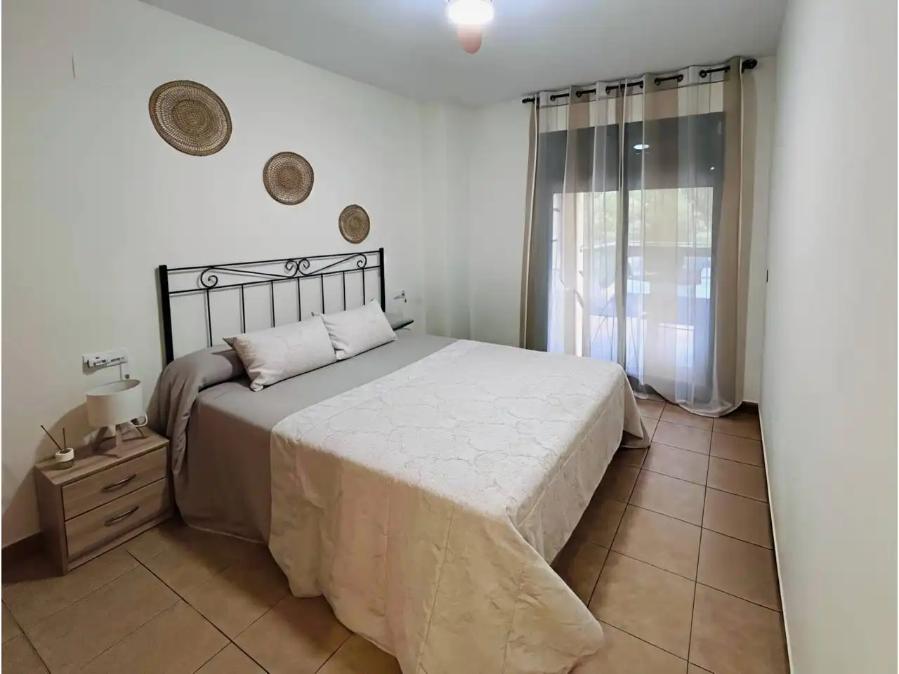 Schlafzimmer von Wohnung zur Miete in San Jorge / Sant Jordi mit Klimaanlage, Heizung und Terrasse