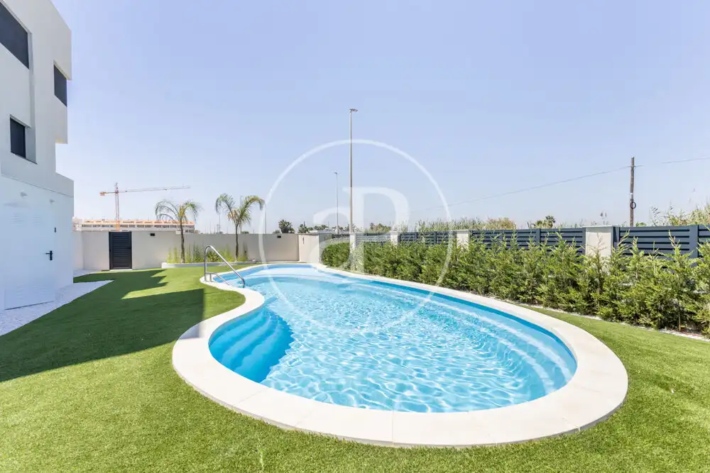 Piscina de Piso de alquiler en Puçol con Aire acondicionado, Calefacción y Terraza