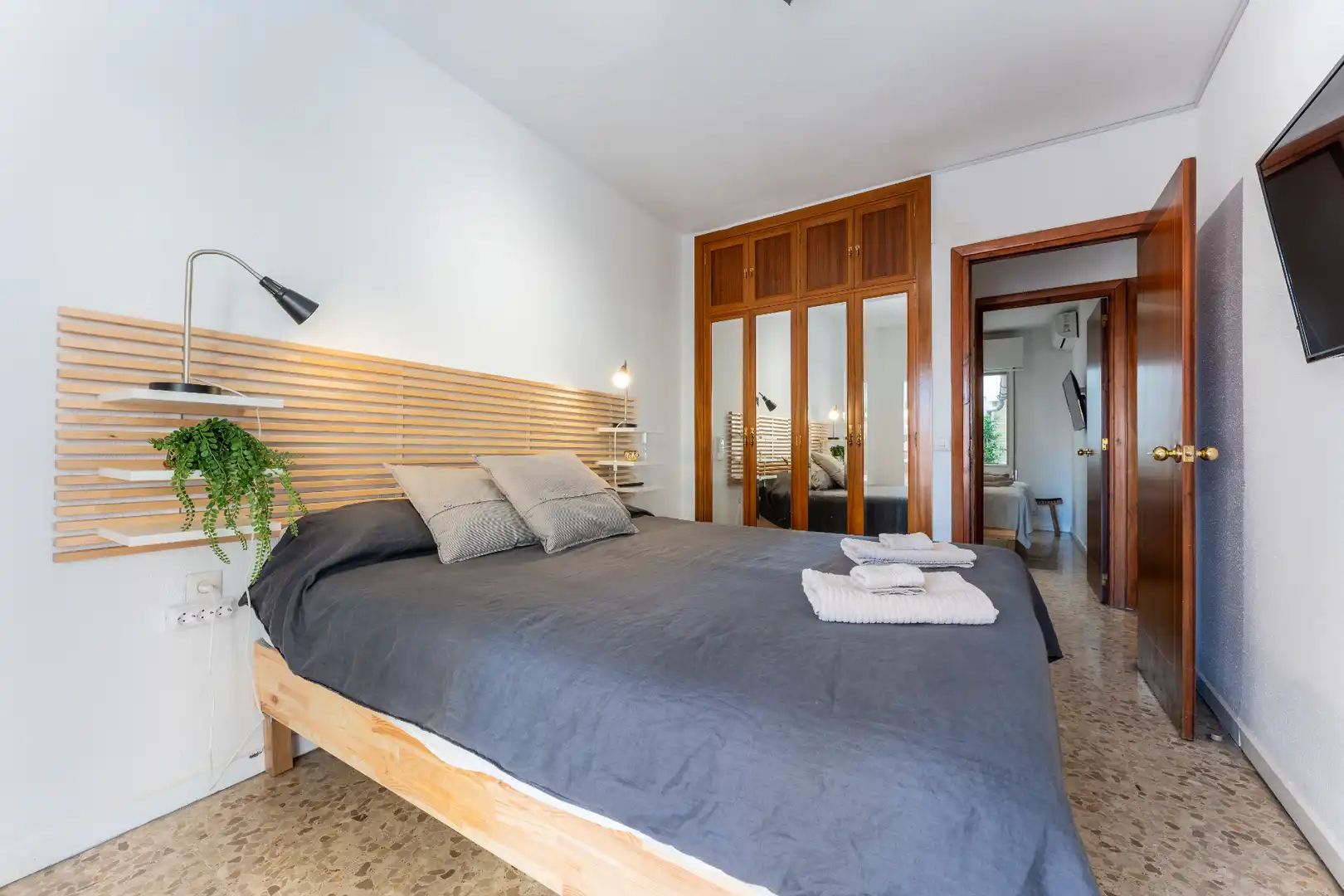 Schlafzimmer von Wohnung zum Verkauf in Málaga mit Klimaanlage, Heizung und Terrasse