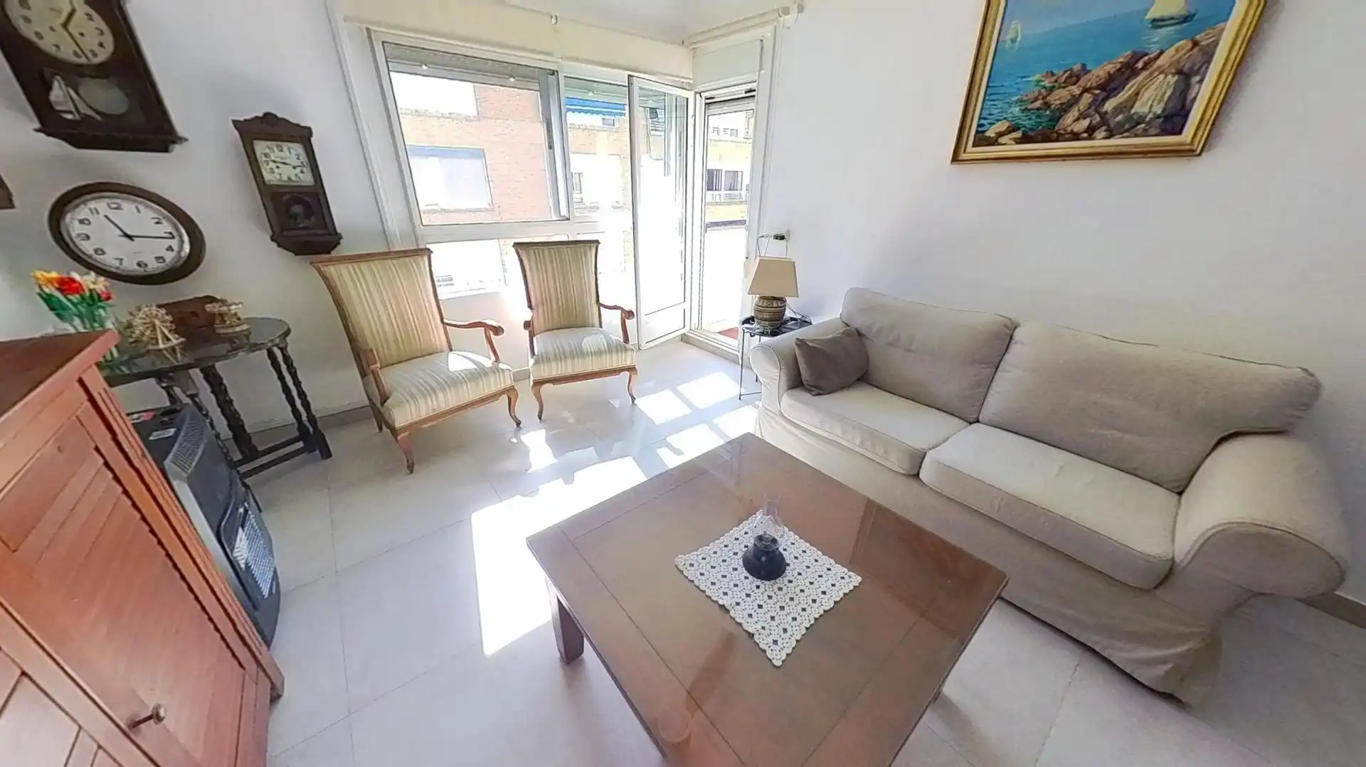 Living room of Flat for sale in Valencia  with Air Conditioner and Balcony