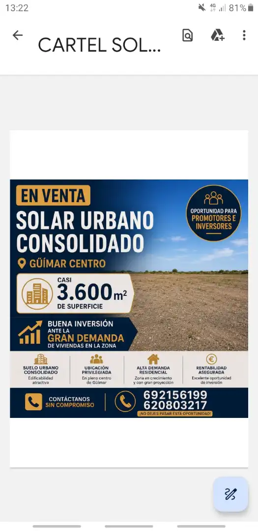 Terreny residencial en venda a Centro