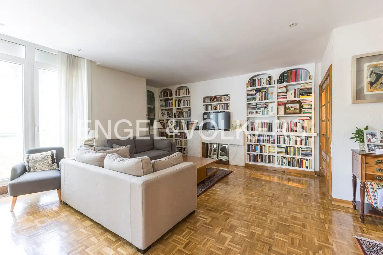 Sala de estar de Piso en venta en Madrid con Calefacción, Jardín privado y Parquet